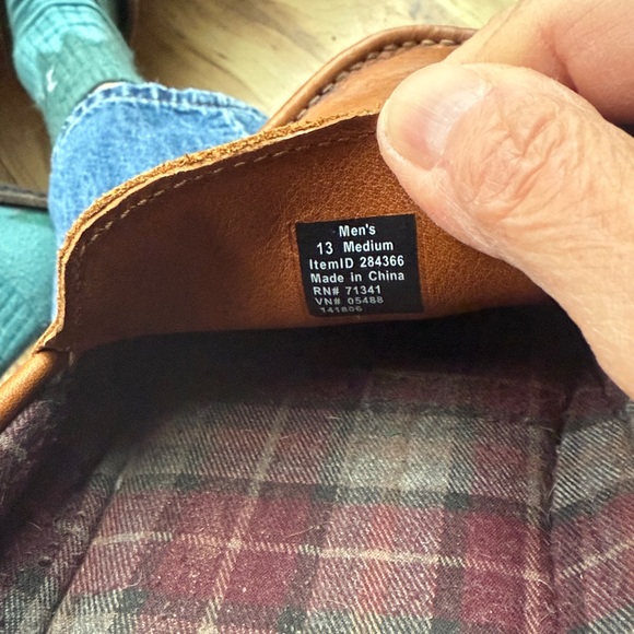 LL BEAN leather mocs slippers men’s 13 excellent - Picture 3 of 8